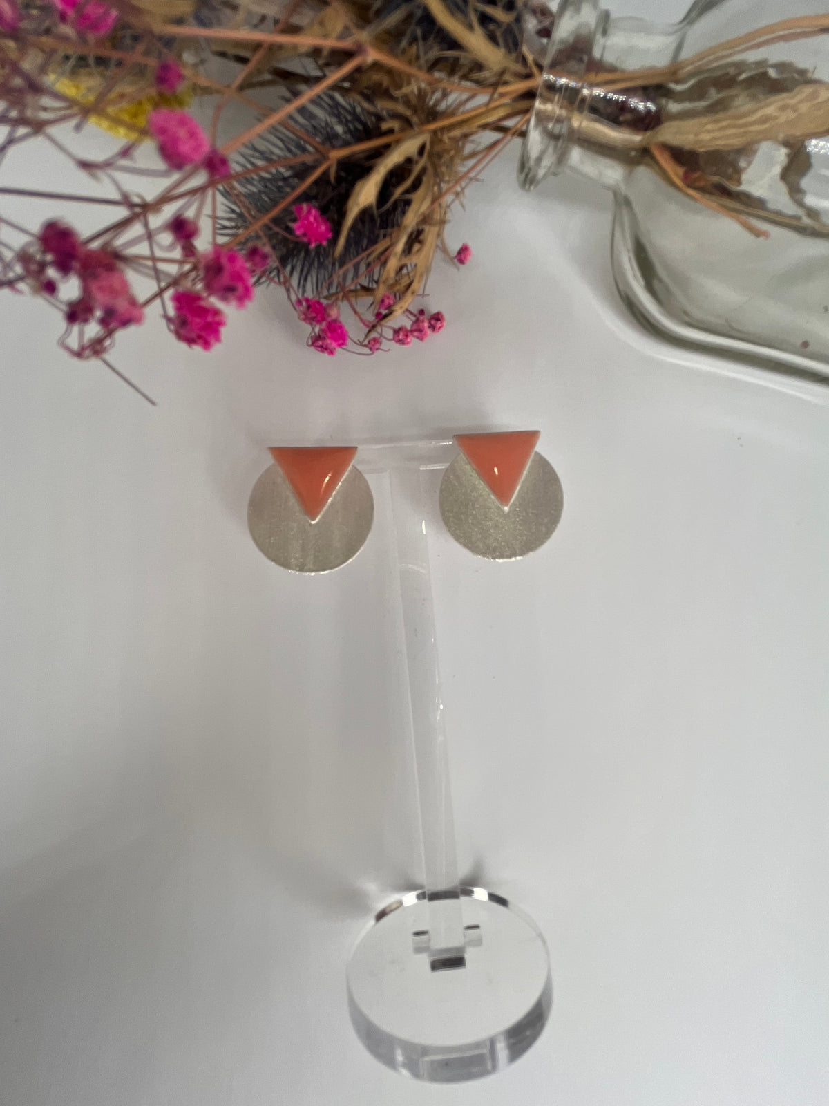 Pendientes Belén Rosa Palo en plata 925