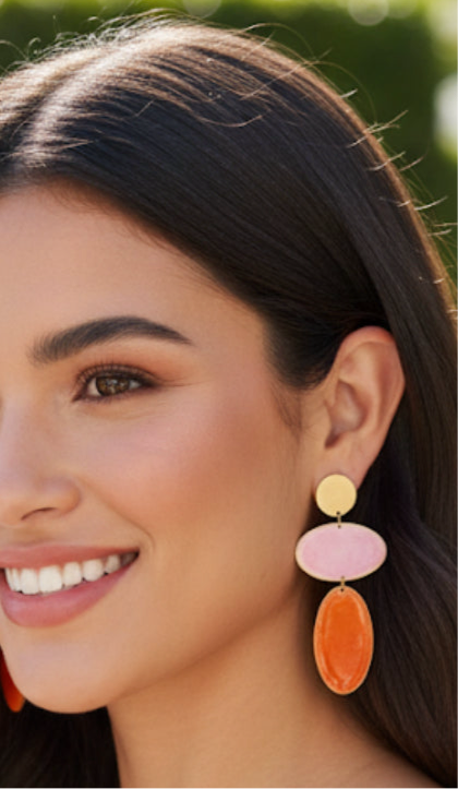 Pendientes Maxicolor Dulces Naranjas