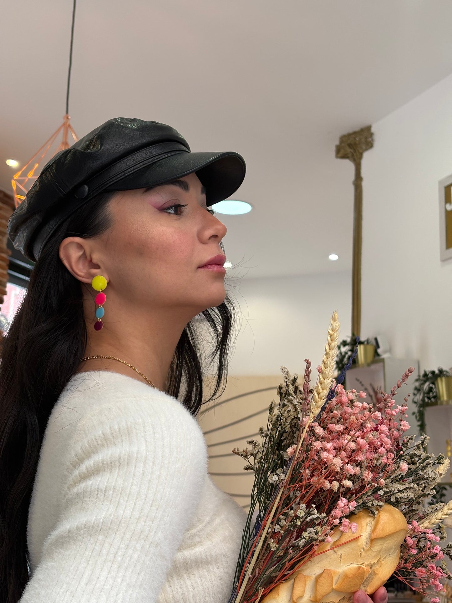 Pendientes en resina y laton