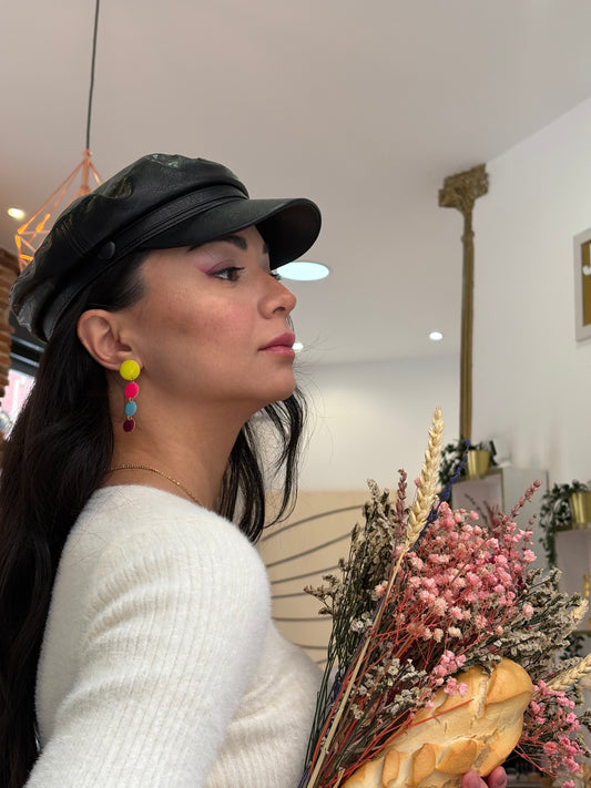 Pendientes en resina y laton