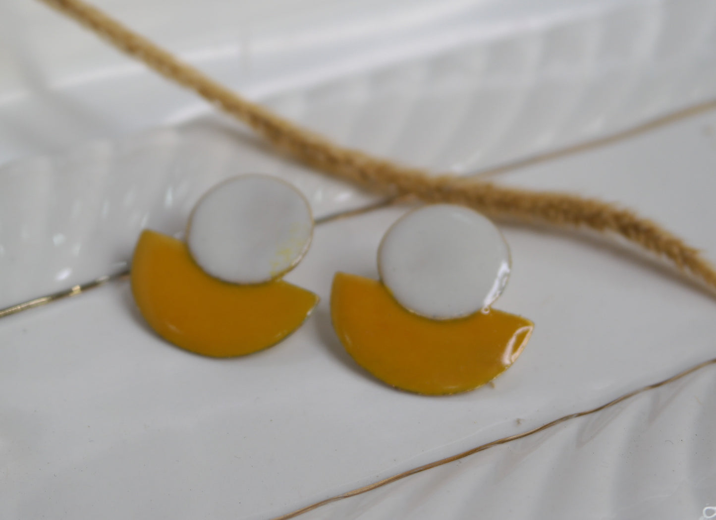 Pendientes artesanales semi dia claro