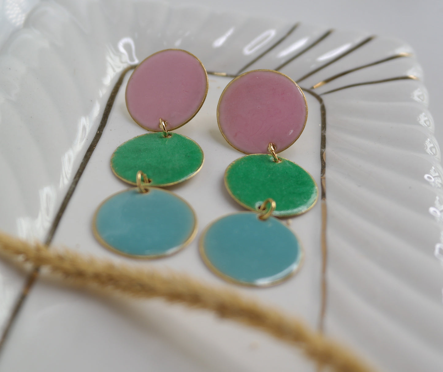 Pendientes geometricos de colores