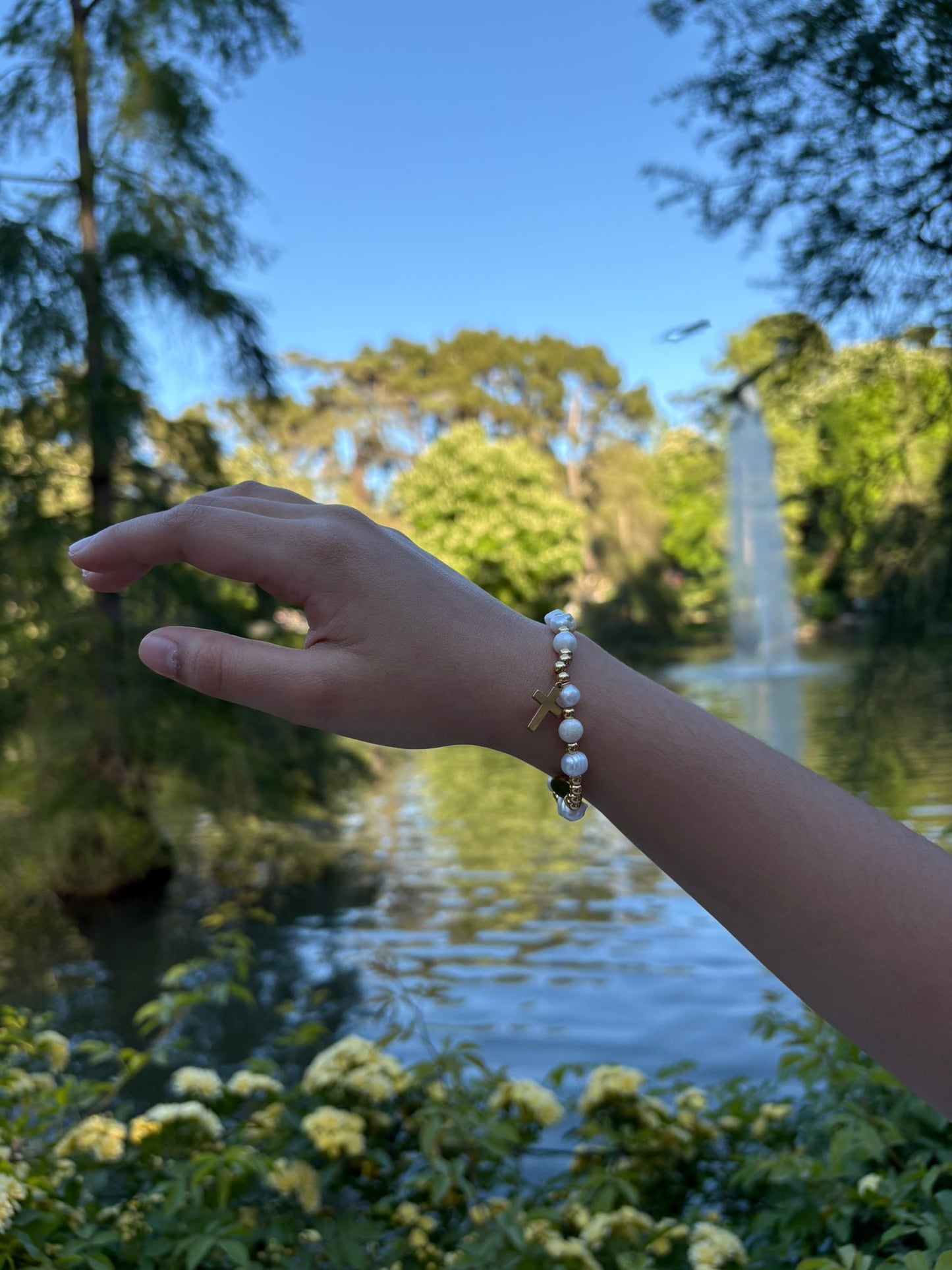 Pulsera Rosario perlas