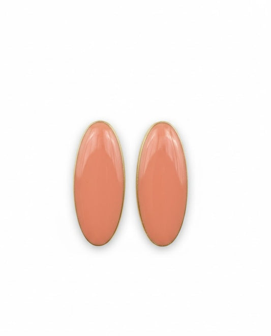 Pendientes Danza de Aurora - Maxi reversible en latón y resina pintada a mano