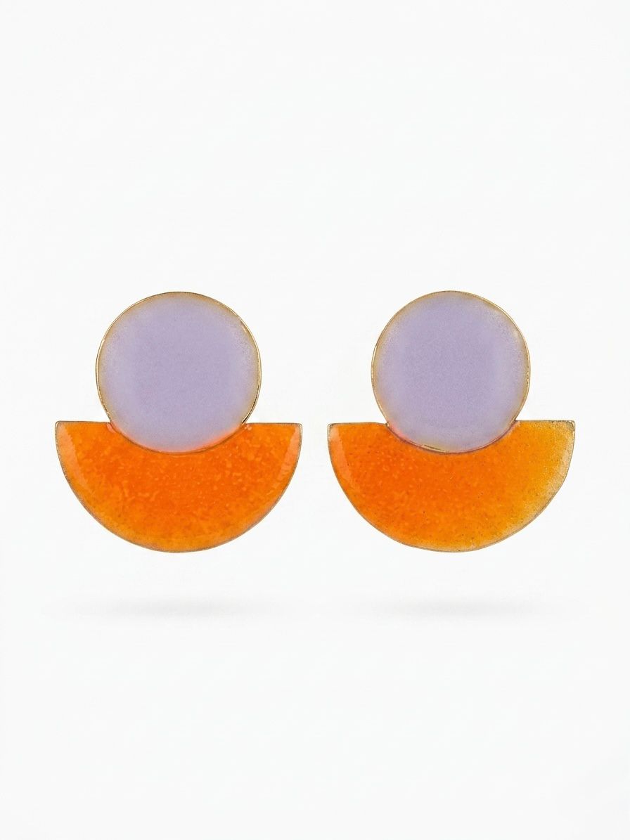 Pendientes hechos a mano Semi Sol de Lavanda