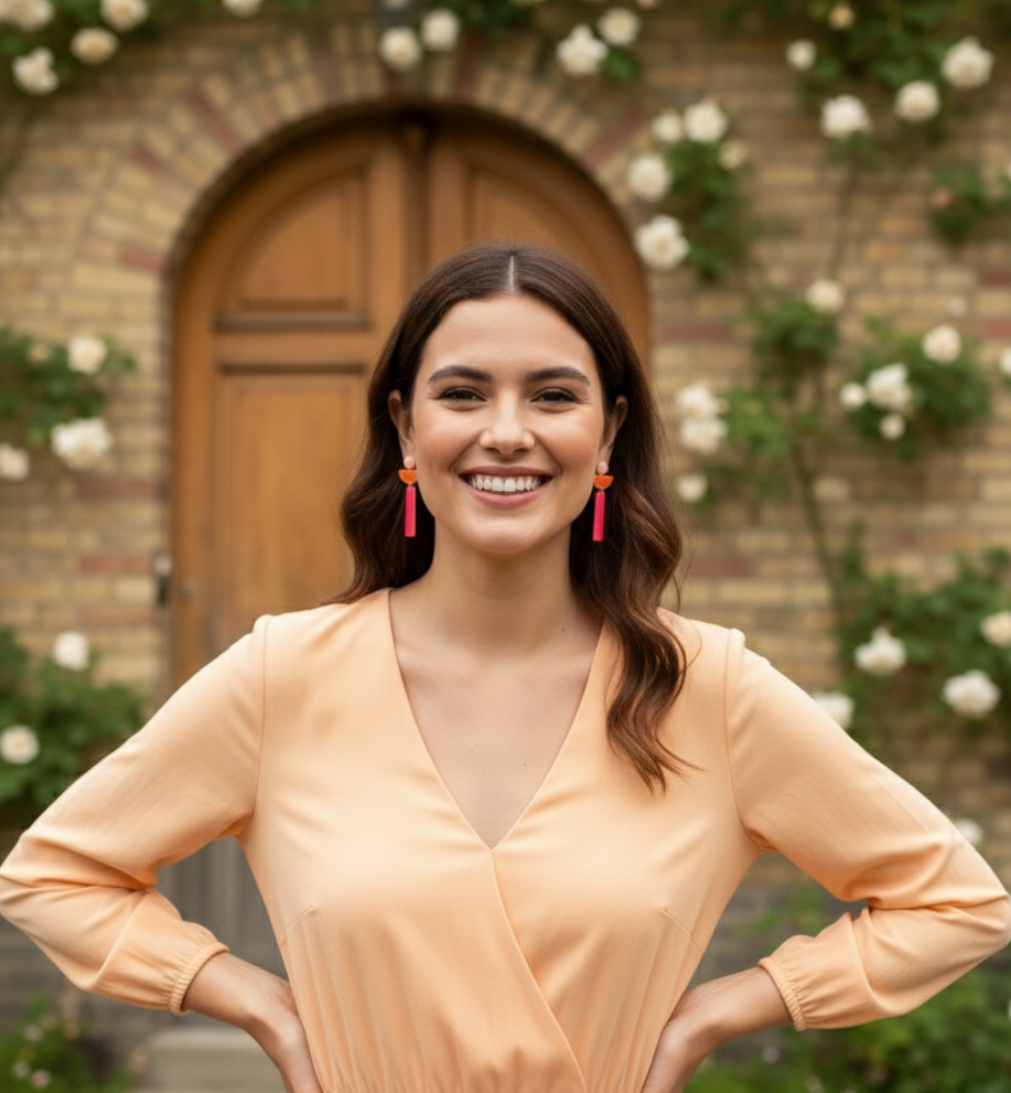 Summer Joy - Hand-painted handmade earrings