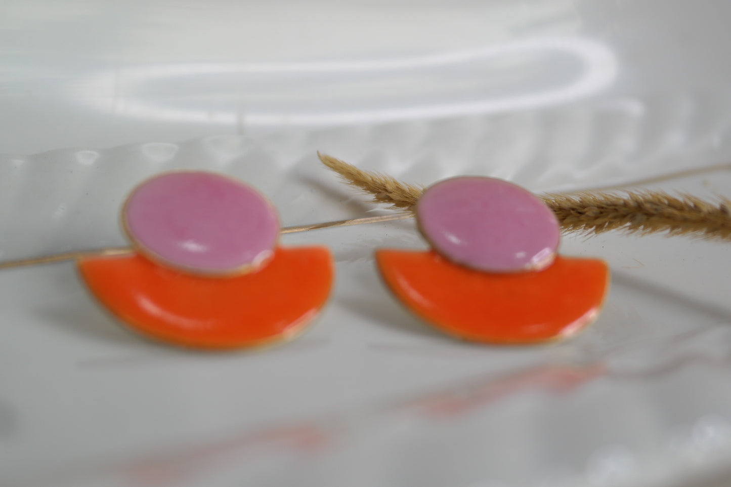 pendientes artesanales dulce naranja