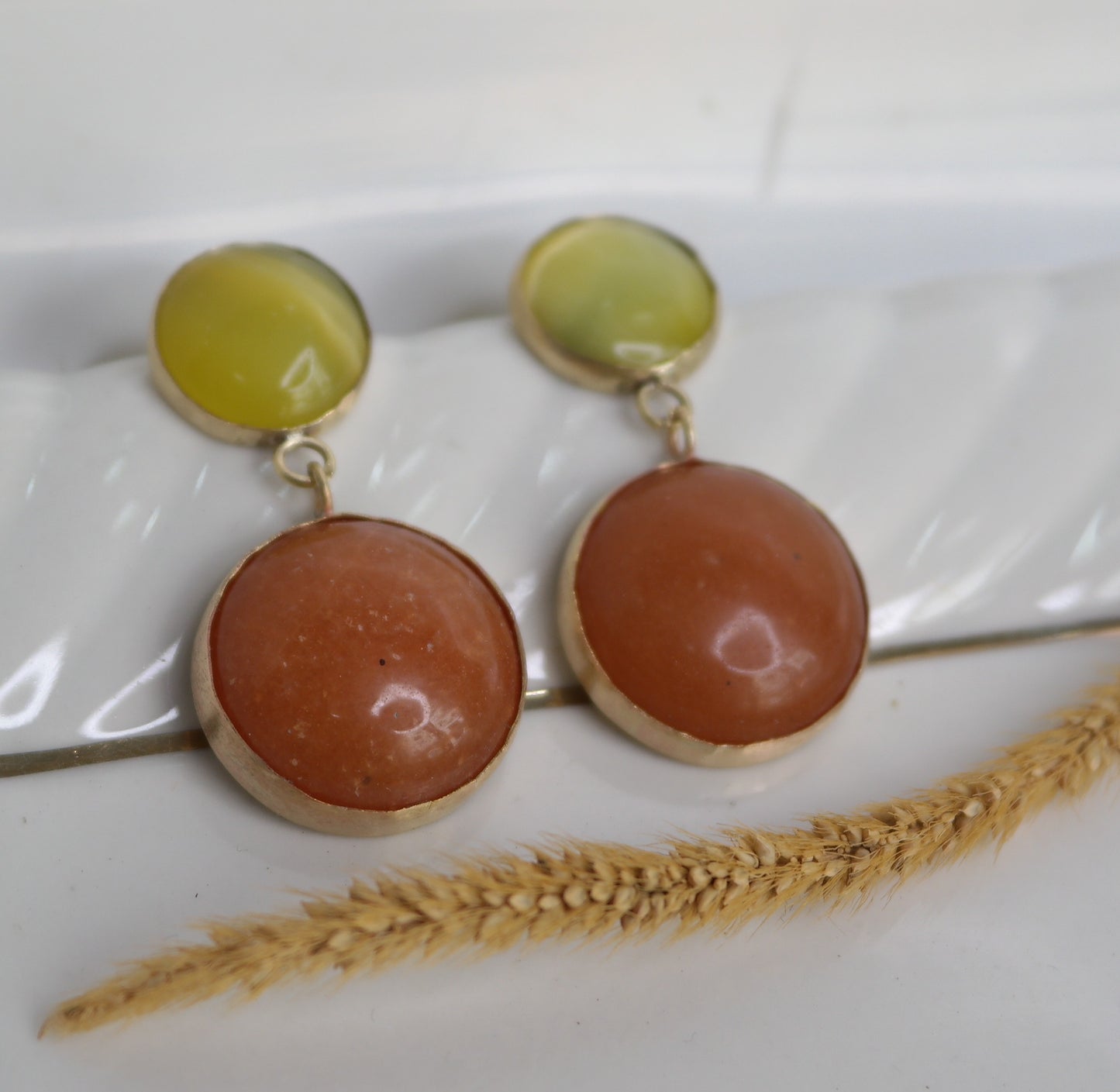 pendientes de autor artesanales con piedras naturales