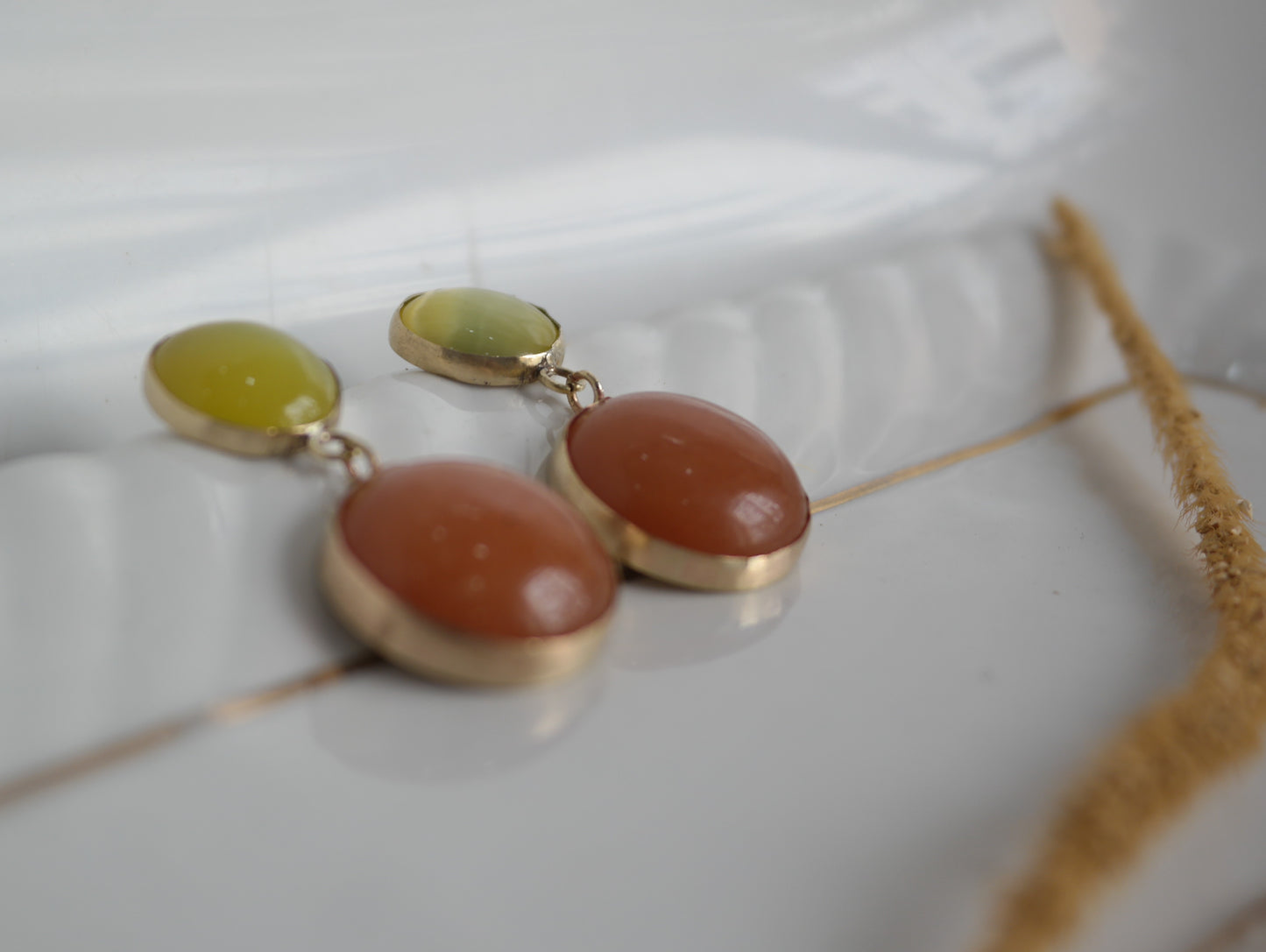 pendientes de autor hechos a mano con piedras naturales