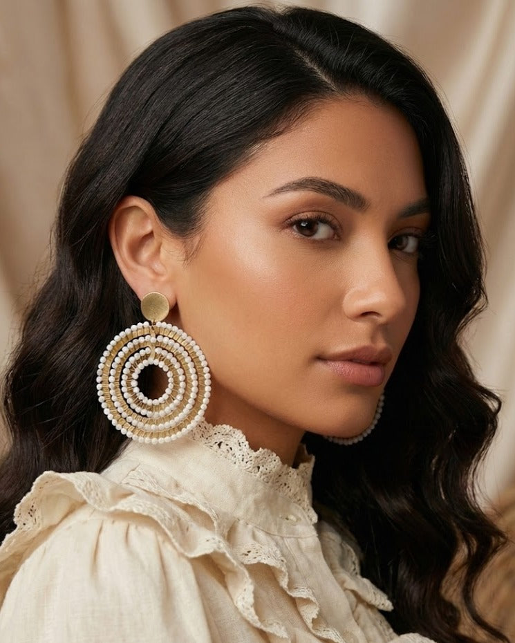 Pendientes MAXITEJIDOS Blancos