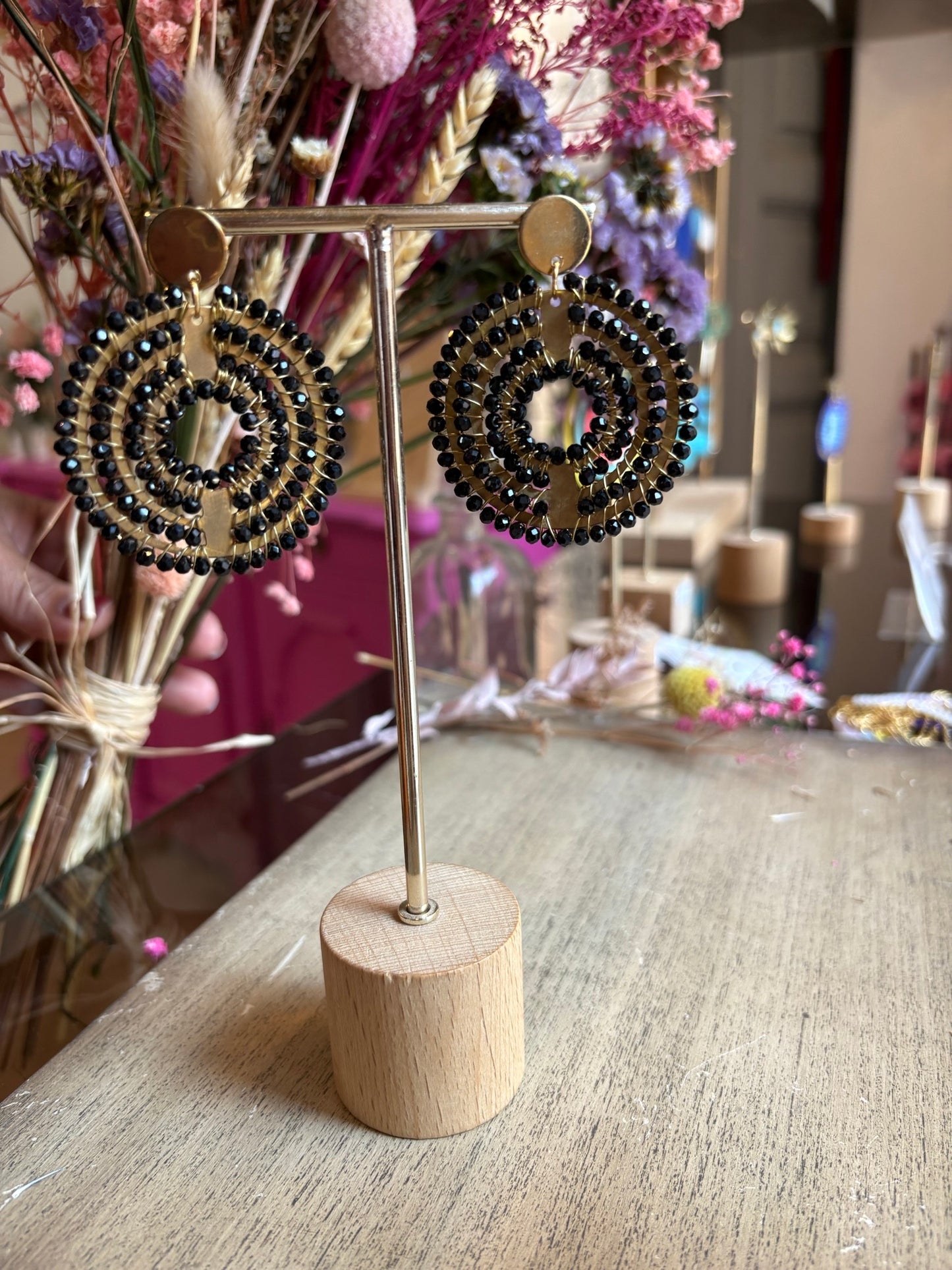 Pendientes Maxi tejidos Midi NEGRO