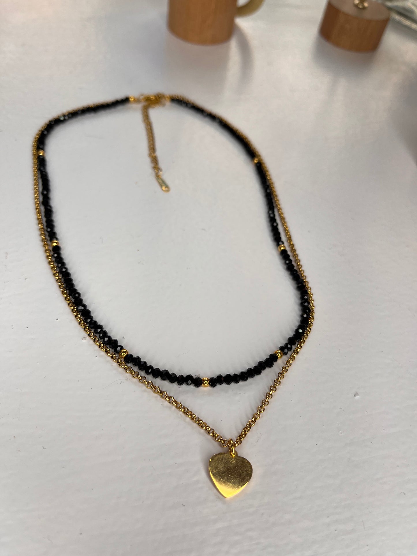 Double necklace with pendant