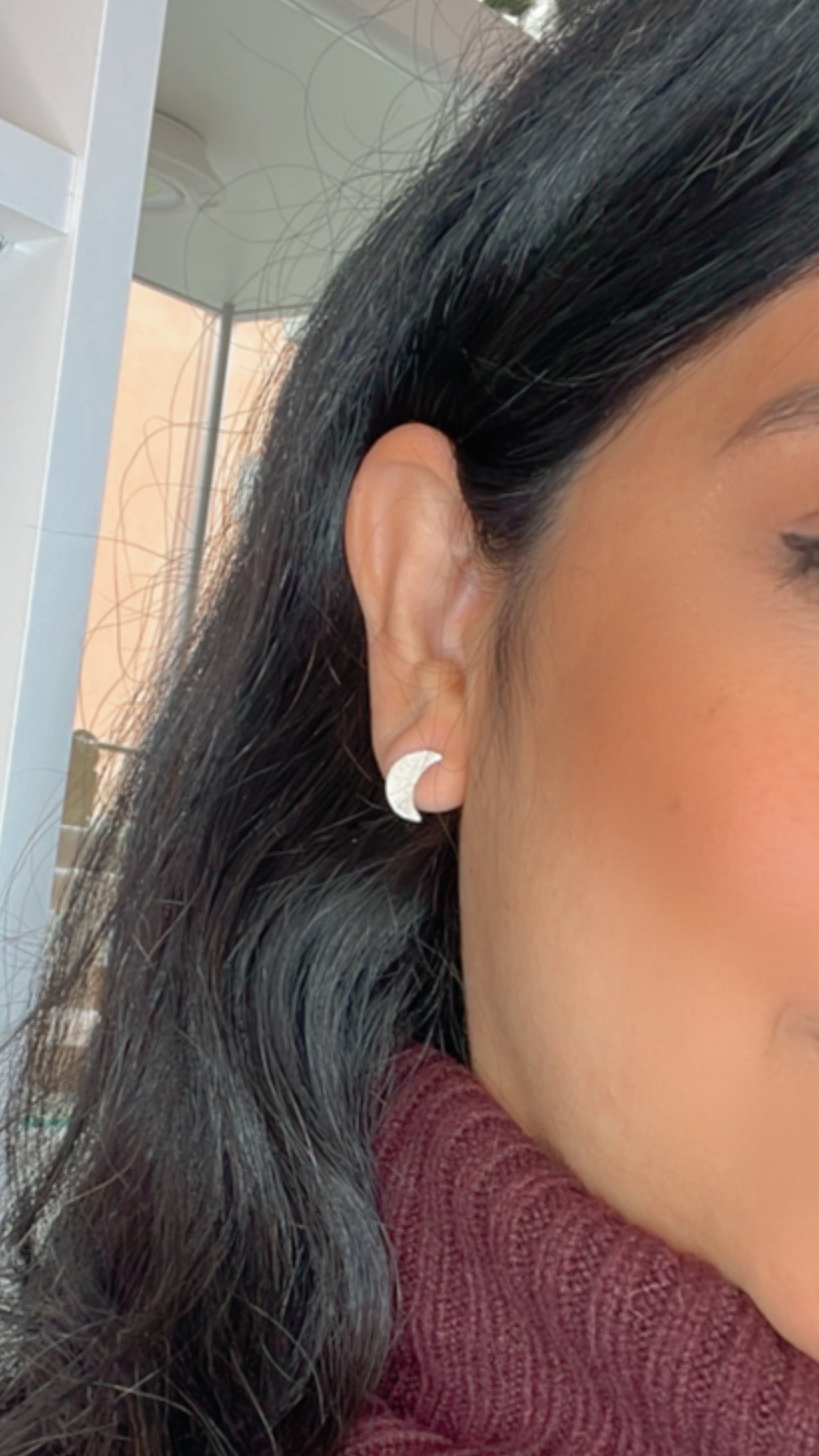 Small Moon Earrings - Handmade in 925 Silver