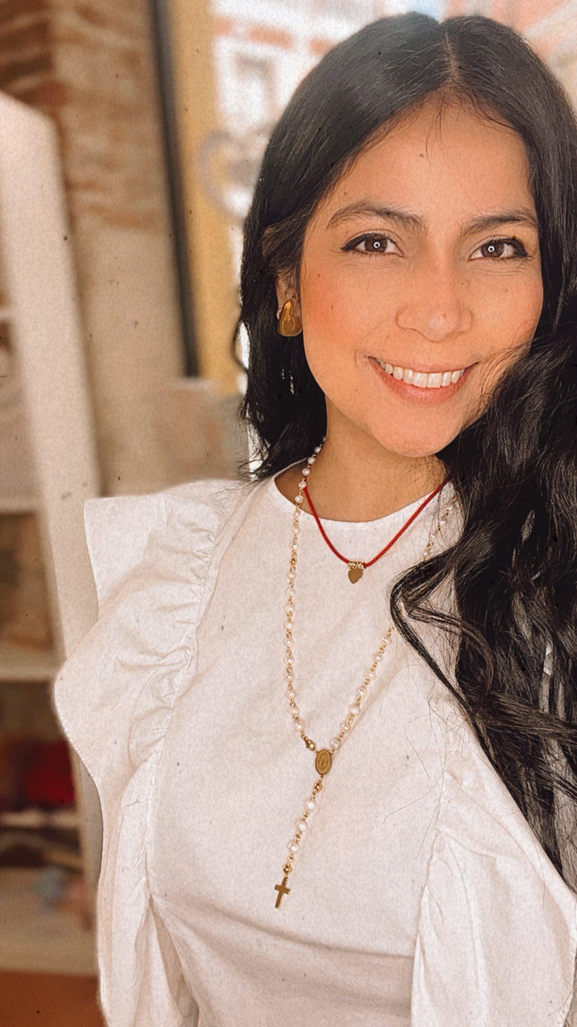 Pearl Rosary - made of brass