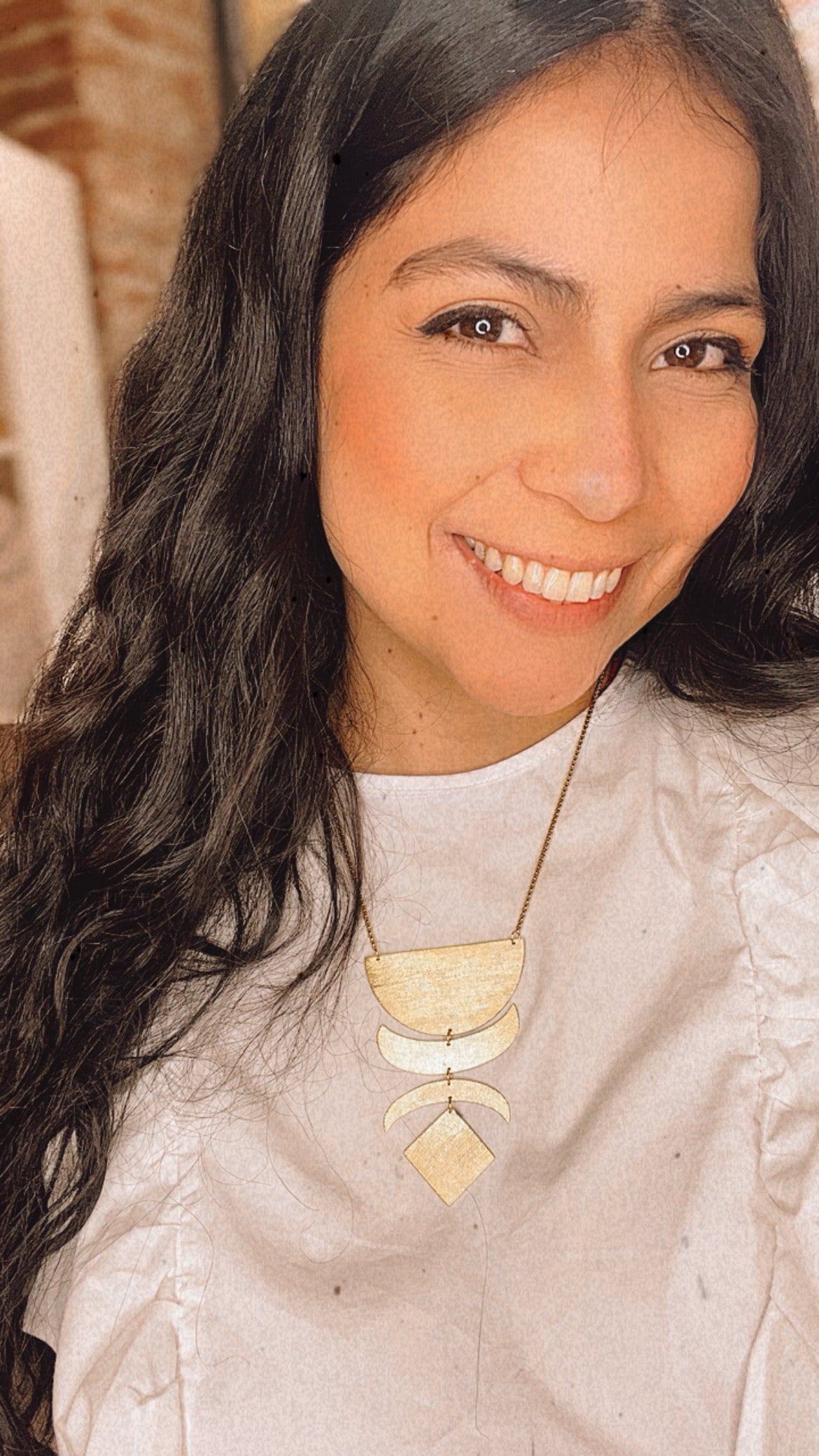 Geo Brass Necklace