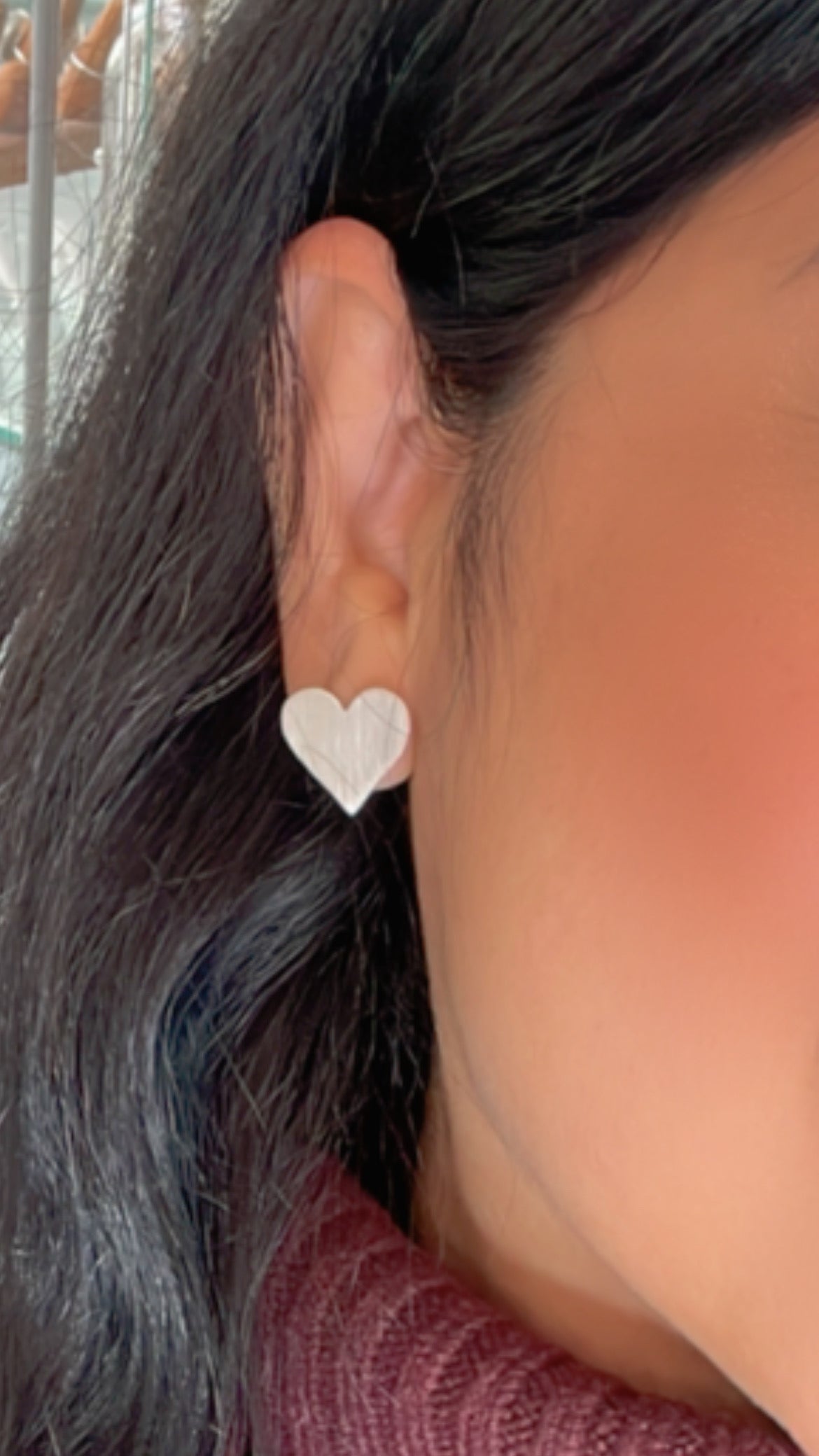 Medium Heart Earrings - Handmade in 925 Silver