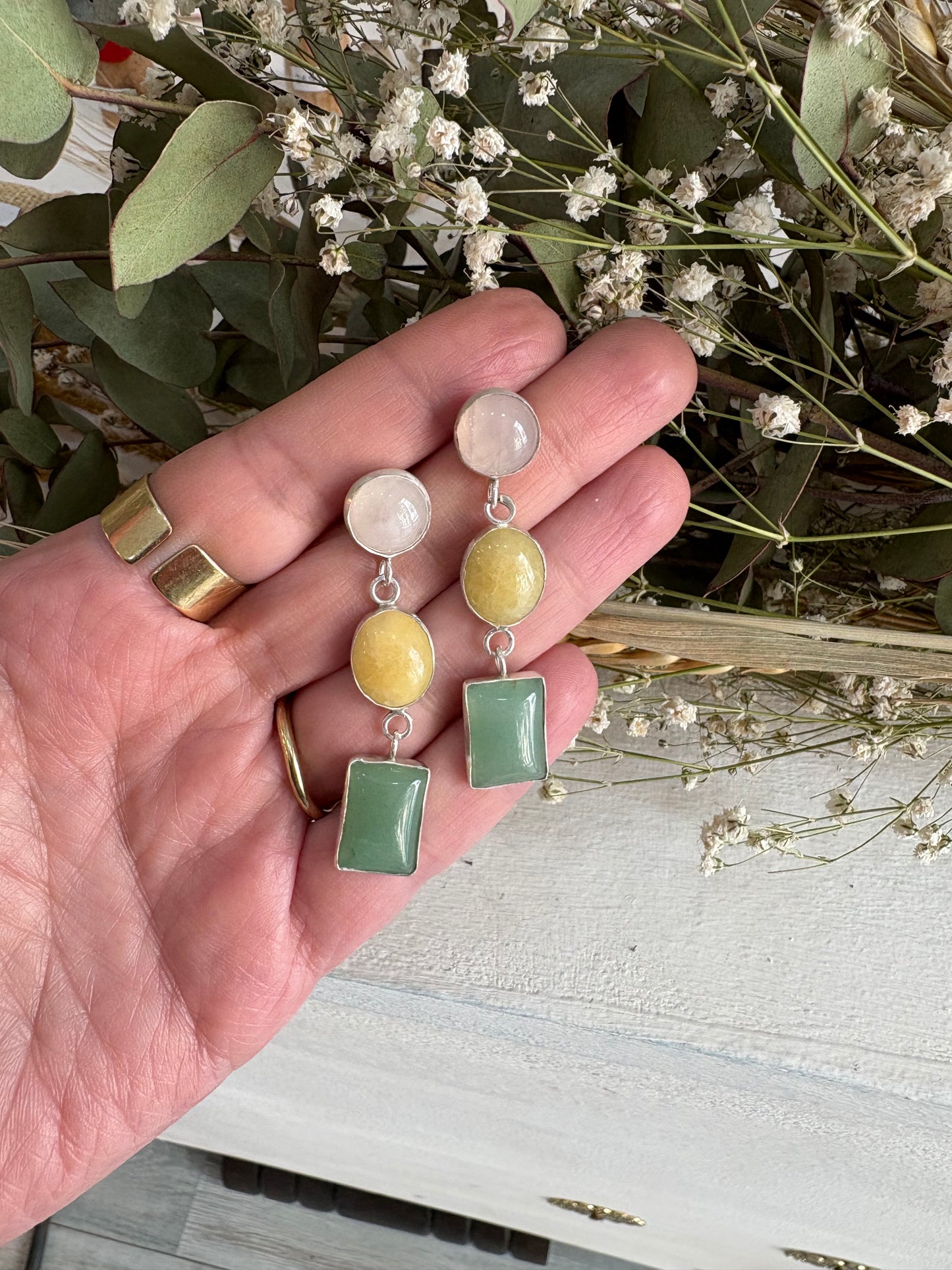 Pendientes Poema en Plata