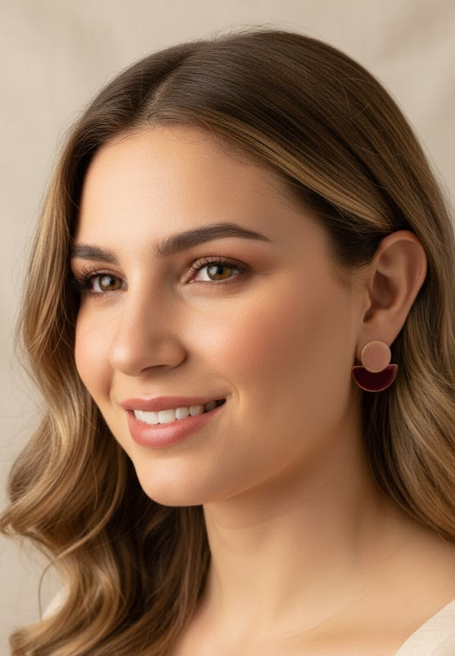 Spring Green Semi-Handmade Earrings