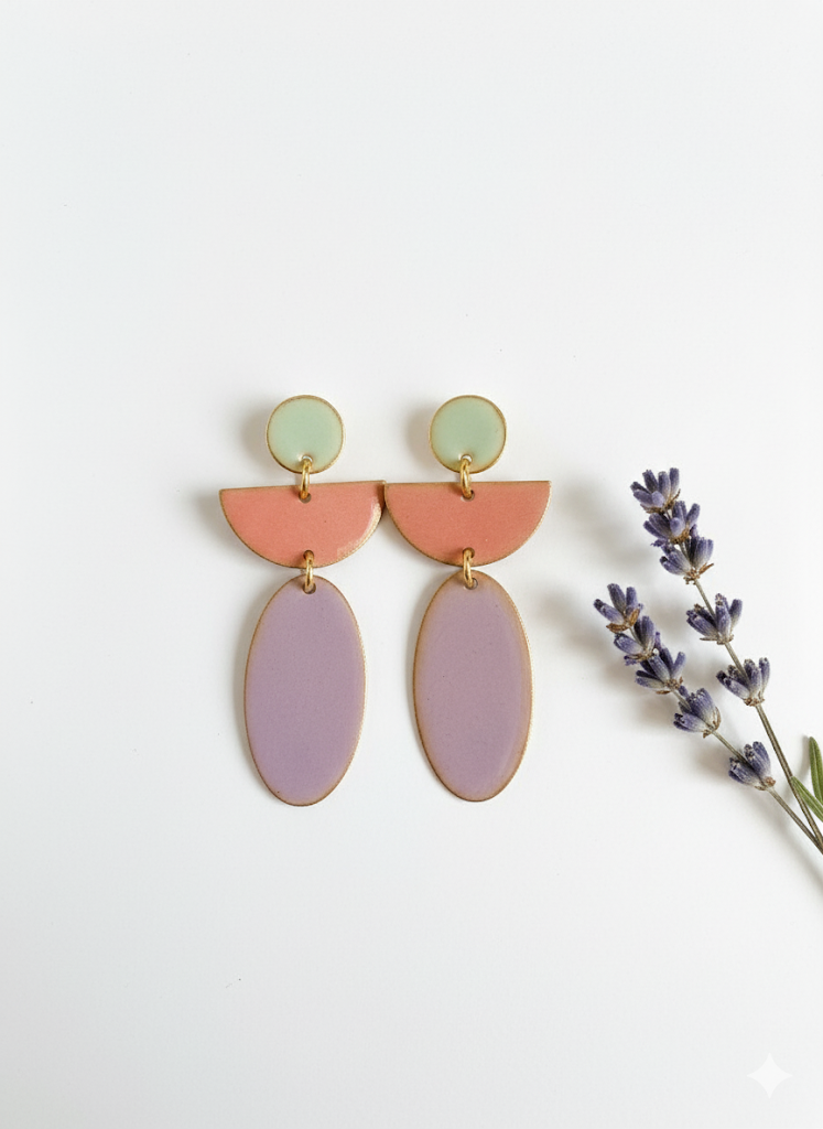 Pendientes Geometría - Pendientes hechos a mano