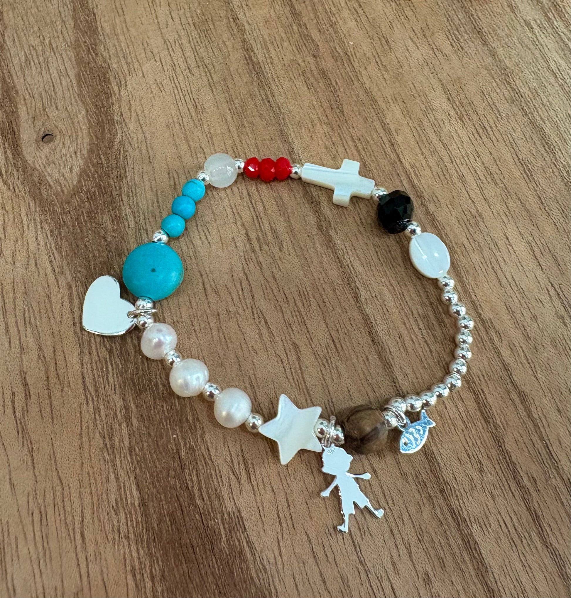 pulsera de plata que cuenta la historia de Jesus 