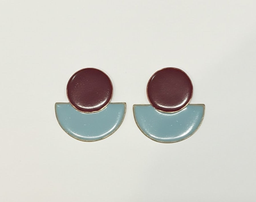 Spring Green Semi-Handmade Earrings