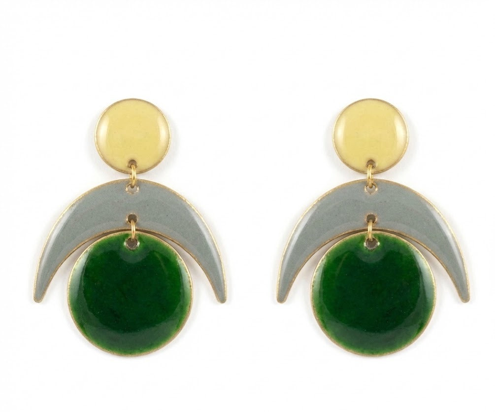 Pendientes Ángeles verdes