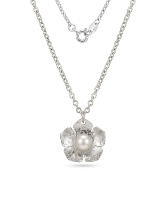 Collar Flor de Luna | Collar de plata 925 hecho a mano en Madrid
