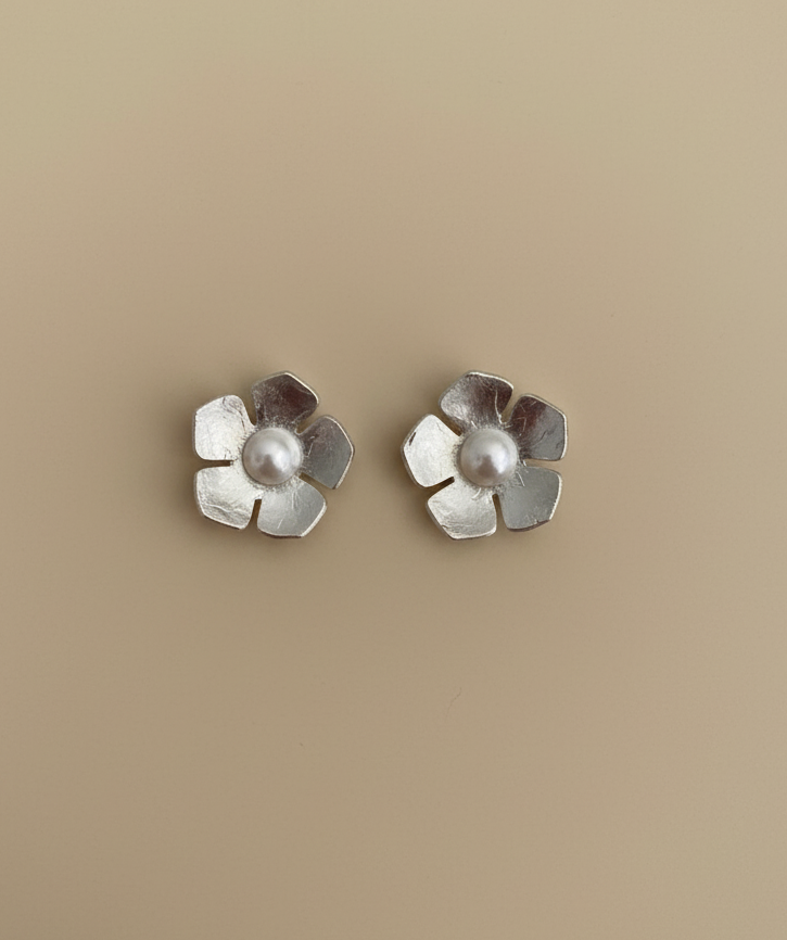 flor 5 petalos en plata