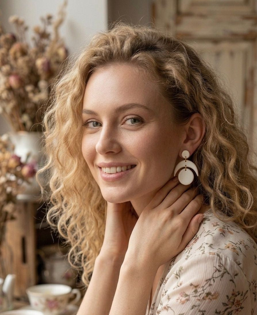 White Angel Earrings