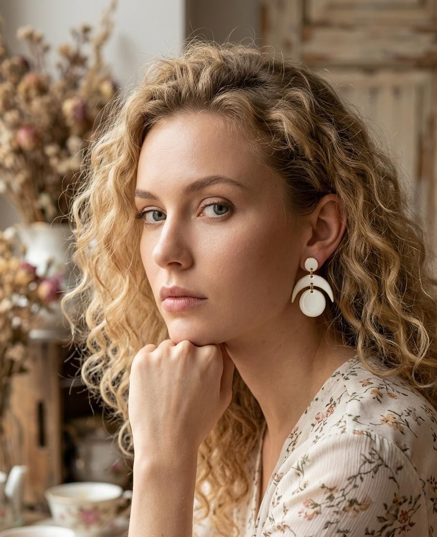 White Angel Earrings
