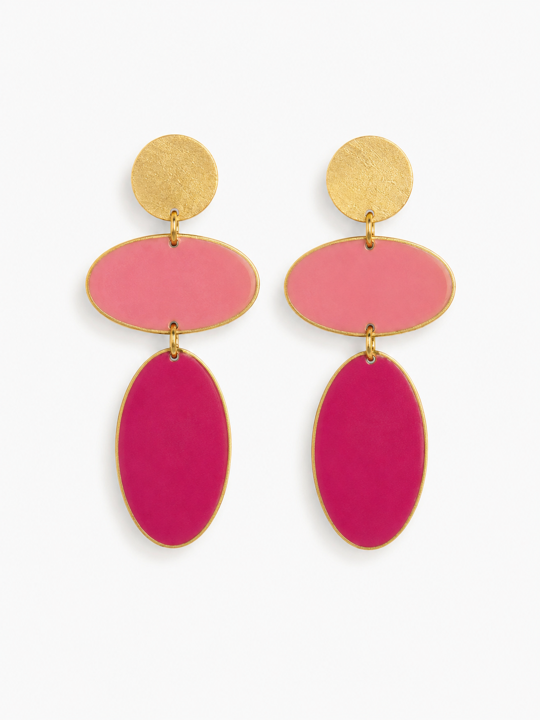 Maxicolor Rosa Salvaje – Pendientes artesanales rosa y fucsia