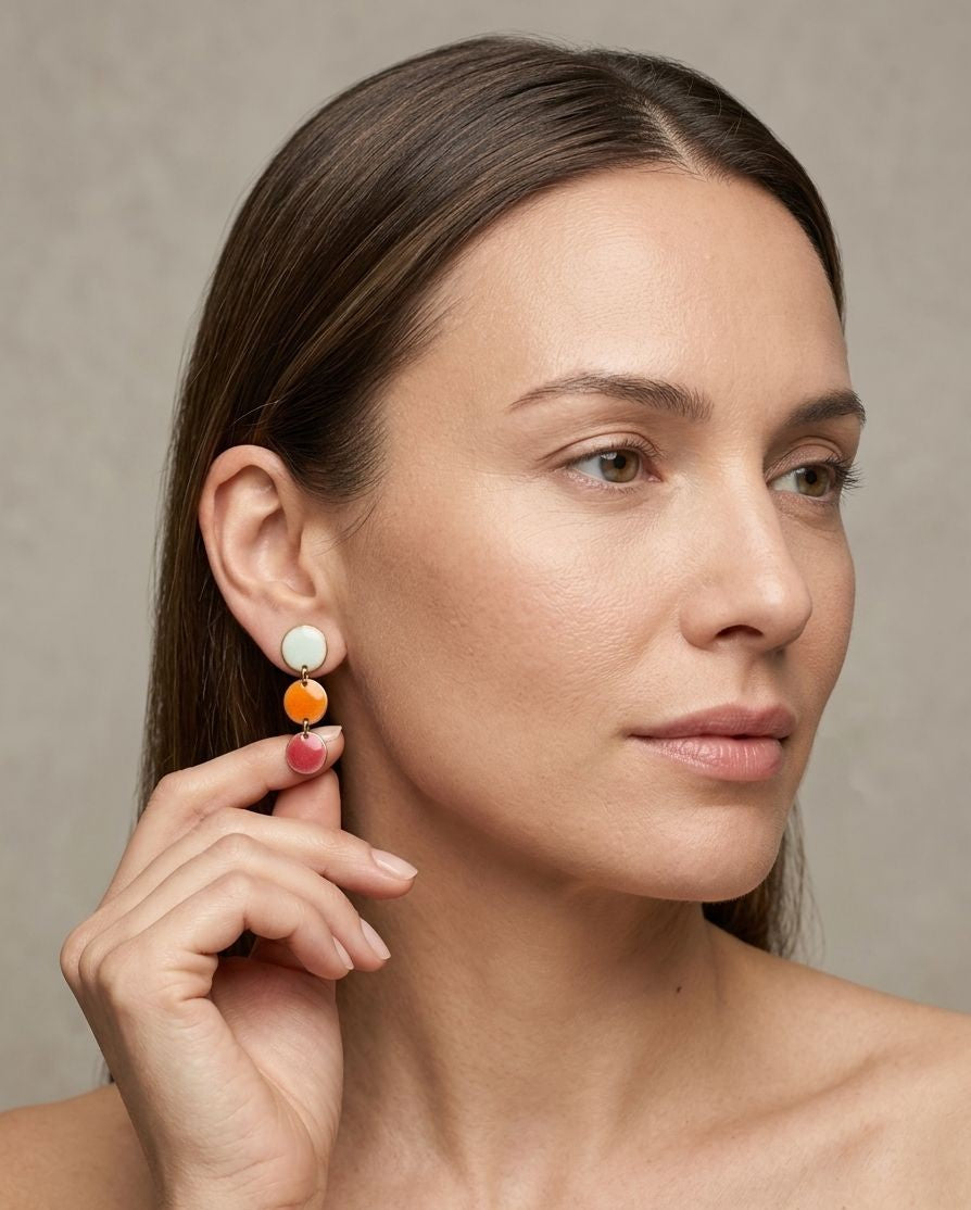 Aurora Spirit Earrings | Handmade brass and resin jewelry