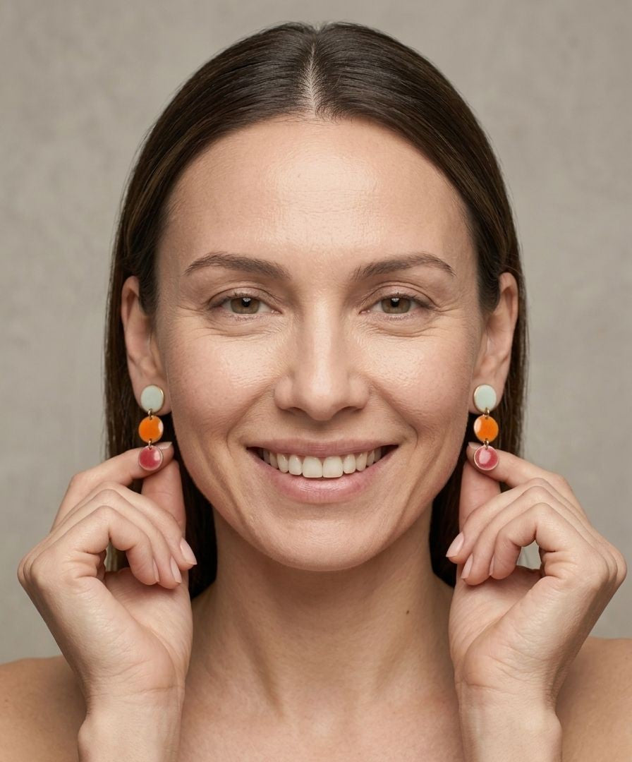 Aurora Spirit Earrings | Handmade brass and resin jewelry