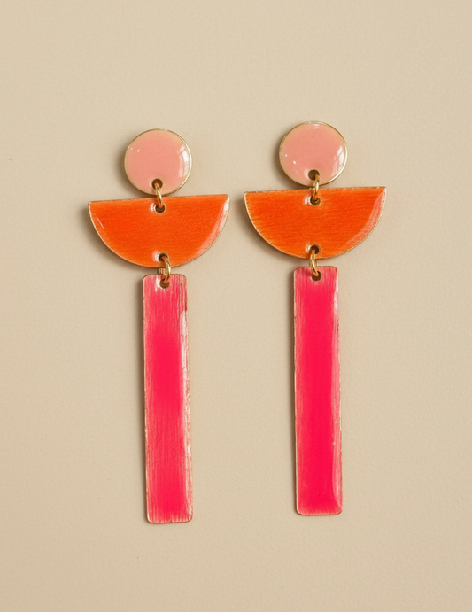 pendientes alegria hechos a mano 