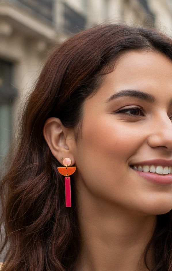 pendientes alegria hechos a mano 