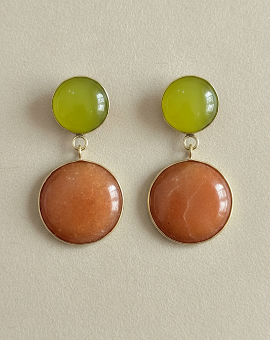 pendientes aurora con piedras naturales 