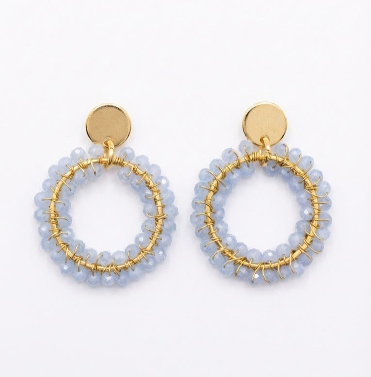 Pendientes Tejidos Azul cielo - medianos