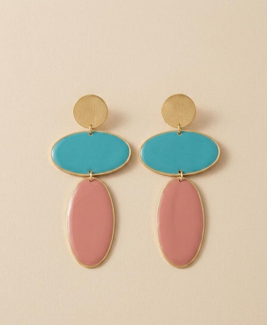 Pendientes Maxicolor/ Rosa & Azul