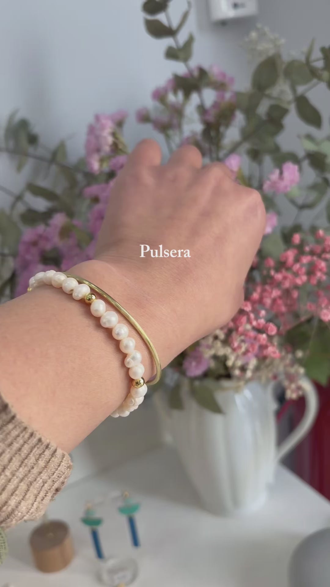 Pulsera en latón hecha a mano 