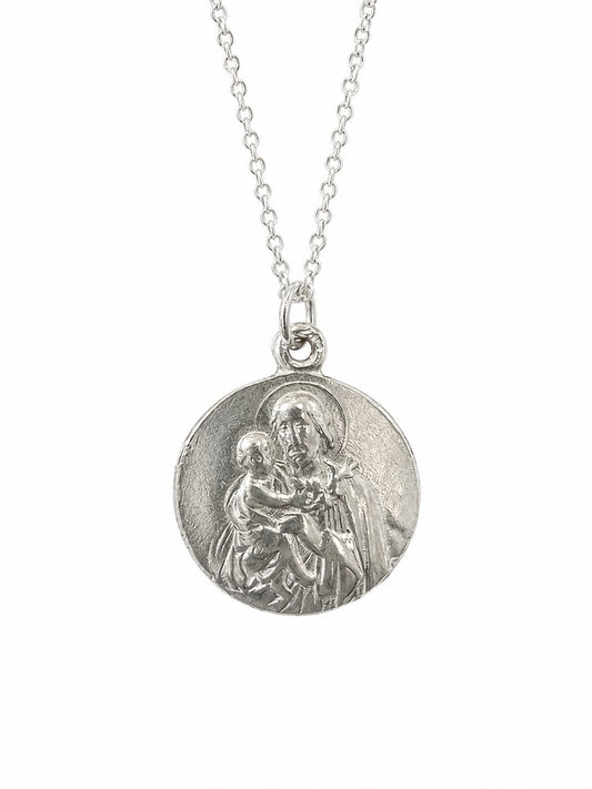 Medalla de San José en Plata 950 | Hecha a Mano en Nuestro Taller