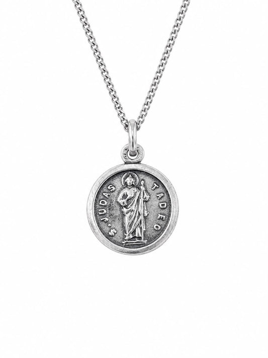 Medalla de San Judas Tadeo en Plata 950 | Hecha a Mano en Nuestro Taller