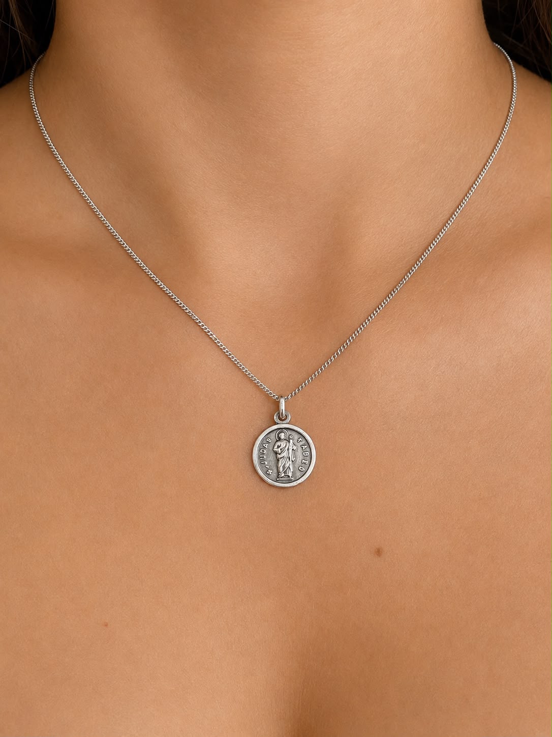 Medalla de San Judas Tadeo en Plata 950 | Hecha a Mano en Nuestro Taller