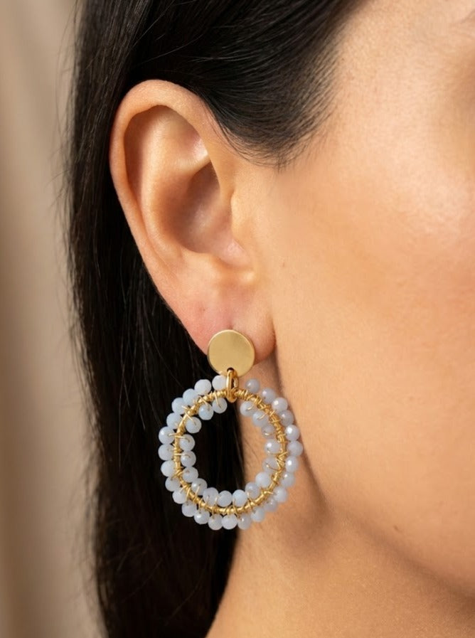 Pendientes Tejidos Azul cielo - medianos