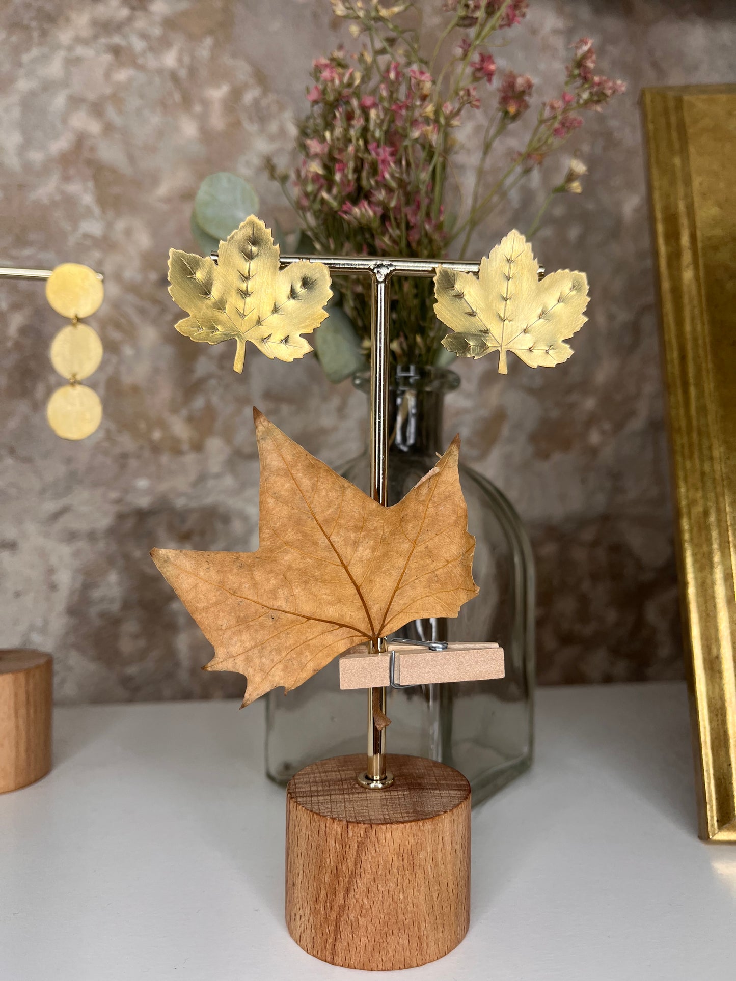 pendientes otoño en latón
